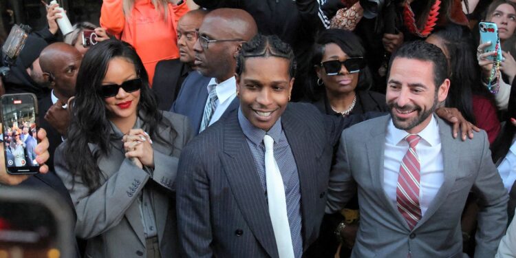 ASAP Rocky found not guilty and celebrates with Rihanna (Photo: ASAP Rocky and Rihanna/Alamy)