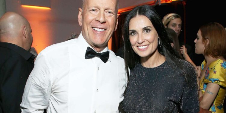 Moore and Willis keep their focus on shared family (Photo: Demi Moore and Bruce Willis/Alamy)