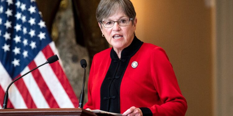 Kansas governor known more for discipline than display (Photo: Laura Kelly/Getty Images)