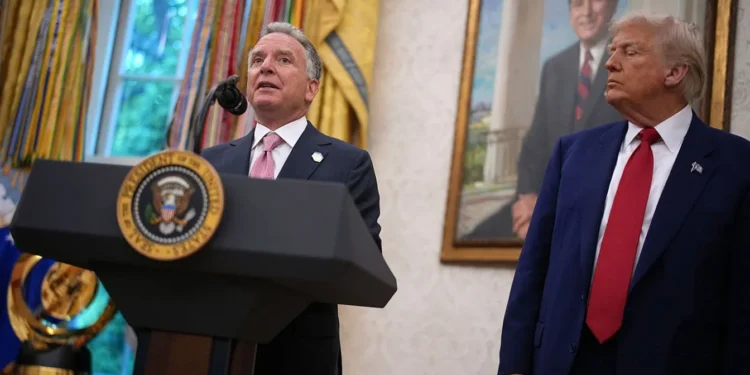 Steve Witkoff delivers remarks alongside President Trump (Photo: Alamy)