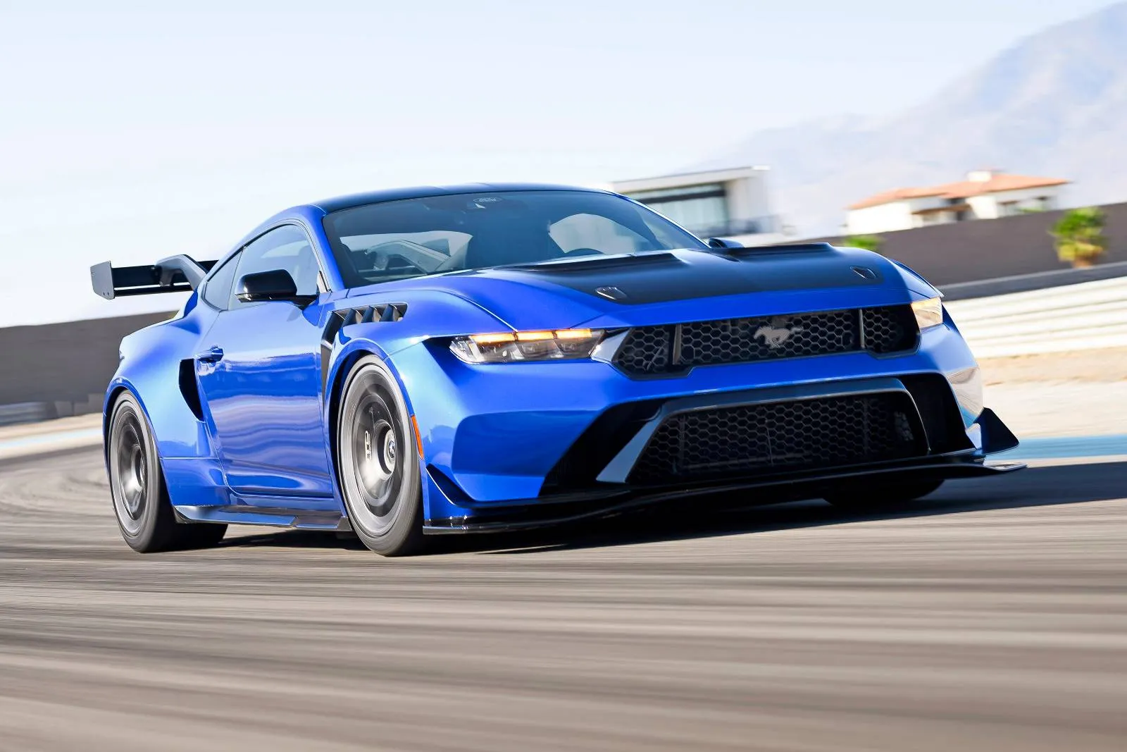 Blue Ford Mustang GTD Track