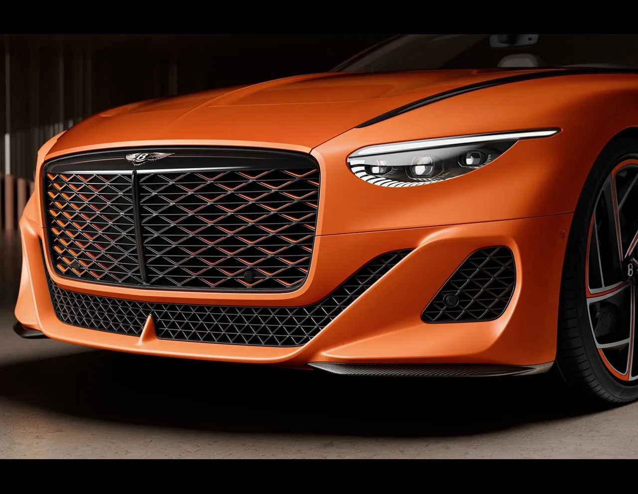 Front view of Bentley Mulliner Batur