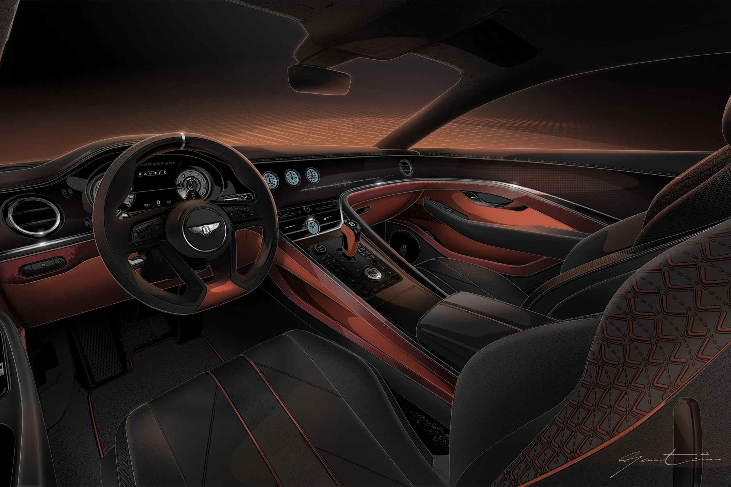 Interior Layout of the Bentley Mulliner Batur