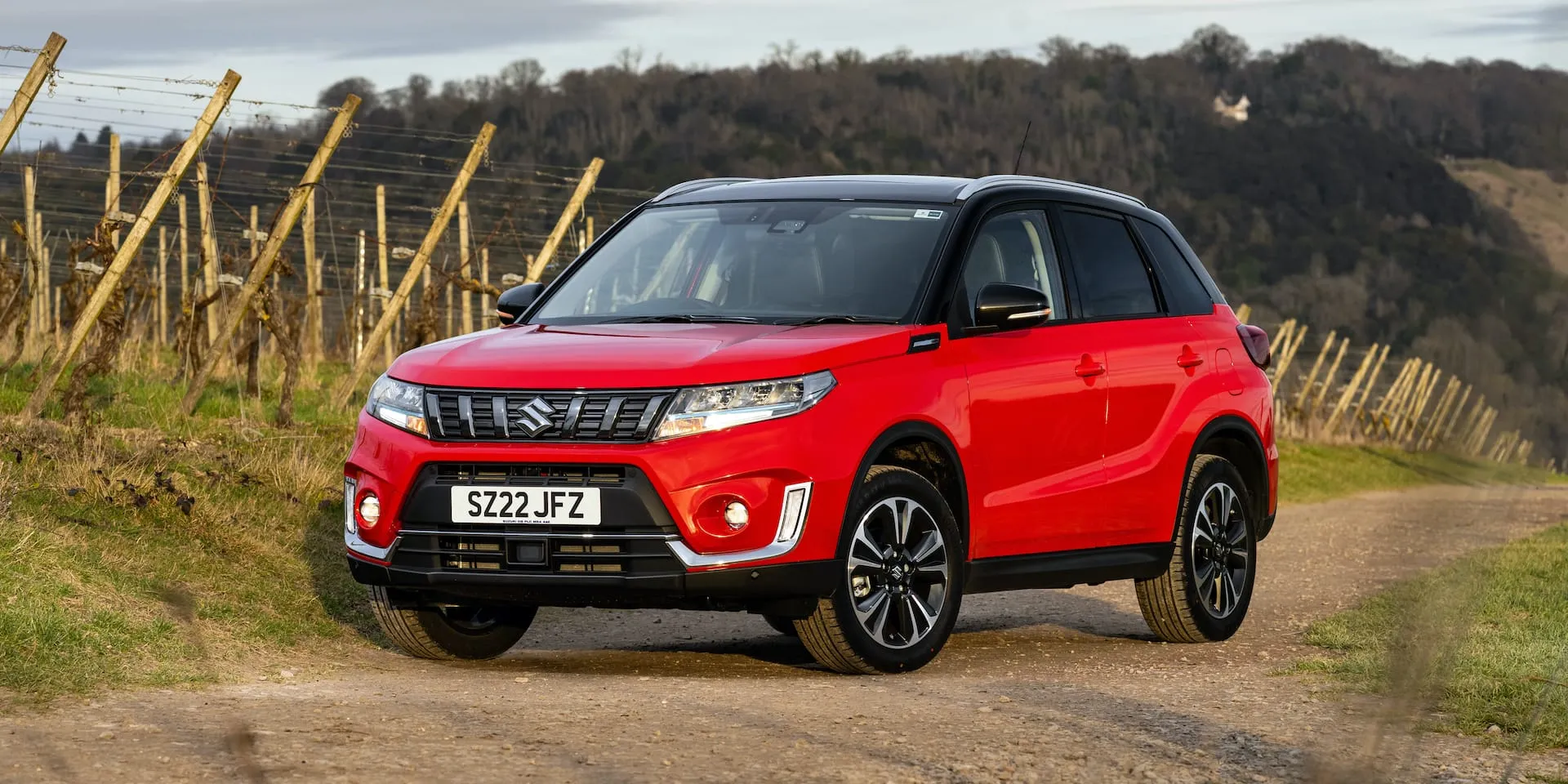 Red Suzuki Vitara Hybrid
