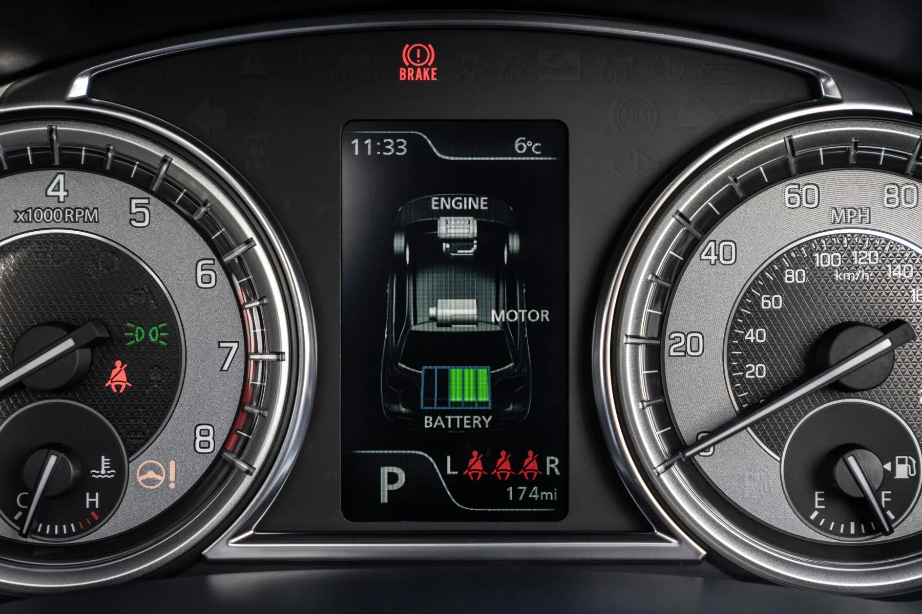 Suzuki Vitara Hybrid Fuel Mileage board