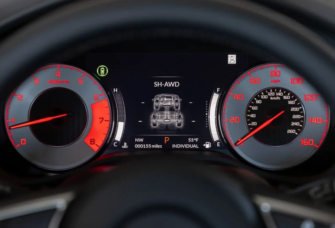 Acura TLX Type S PMC instrument panel